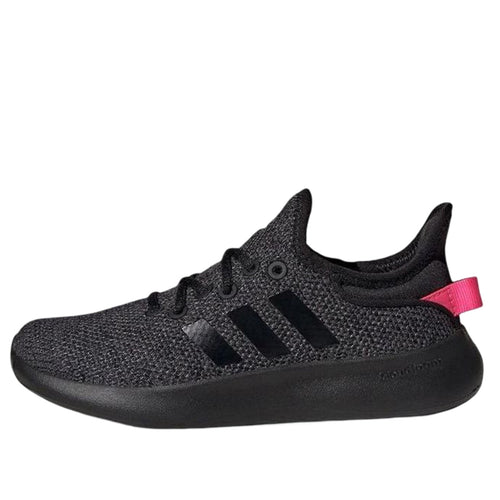 adidas Cloudfoam Pure Black Lucid Pink (GS)